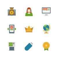 Flat design icons symbols for website vector