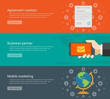 Website Headers or Promotion Banners Templates and Flat Icons Design vector