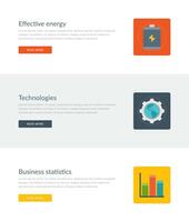 Website Headers or Promotion Banners Templates and Flat Icons Design vector