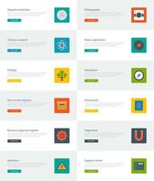 Website Headers or Promotion Banners Templates and Flat Icons vector