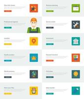 Website Headers or Promotion Banners Templates and Flat Icons vector