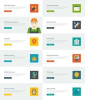 Website Headers or Promotion Banners Templates and Flat Icons vector