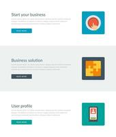 Website Headers or Promotion Banners Templates and Flat Icons Design vector