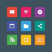 Material design style icons sign and symbols vector