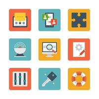 Flat design icons symbols for website vector