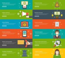 Website Headers or Promotion Banners Templates and Flat Icons vector