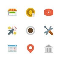 Flat design icons symbols for website vector