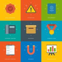 Flat design icons illustration vector