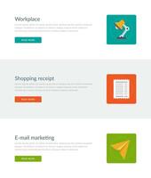 Website Headers or Promotion Banners Templates and Flat Icons Design vector