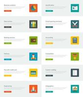 Website Headers or Promotion Banners Templates and Flat Icons vector