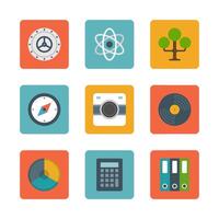 Flat design icons symbols for website vector