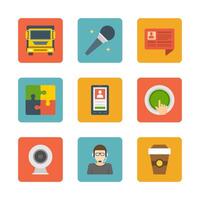 Flat design icons symbols for website vector