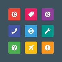 Material design style icons sign and symbols vector