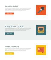 sitio web encabezados o promoción pancartas plantillas y plano íconos diseño vector