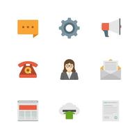 Flat design icons symbols for website vector