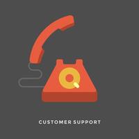 Flat design business illustration concept for customer and technical support vector