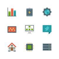 Flat design icons symbols for website vector