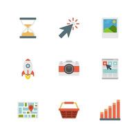 Flat design icons symbols for website vector