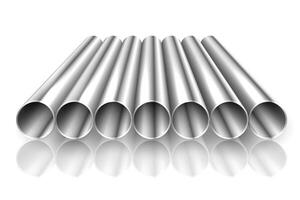 industrial iron pipeline perspective background with 3d effect vector