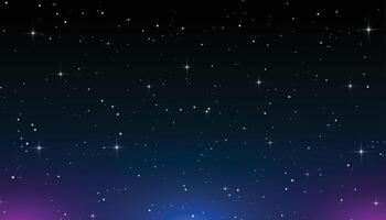 the wonders of night sky beautiful wallpaper with shiny star vector