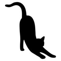 Cat shadow single 30 cute on a white background, illustration. vector