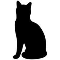 Cat shadow single 26 cute on a white background, illustration. vector