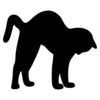 Cat shadow single 24 cute on a white background vector