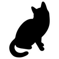 gato sombra soltero 8 fondo, ilustración. vector