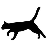 Cat shadow single on a white background vector