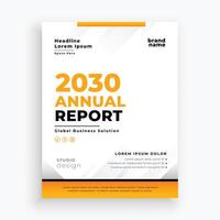 professional booklet cover page flyer for annual report or data vector