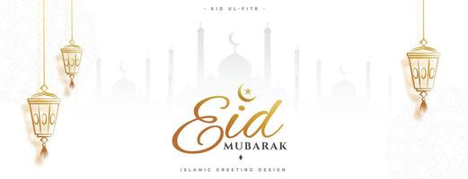 holy festival eid mubarak greeting wallpaper design vector