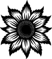 Flower, Black and White illustration vector