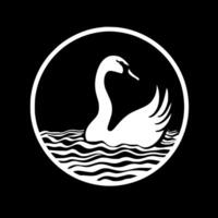 cisne - minimalista y plano logo - ilustración vector