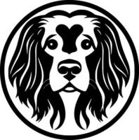 Dog - Black and White Isolated Icon - illustration vector