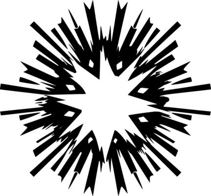 Explosion - Minimalist and Flat Logo - illustration