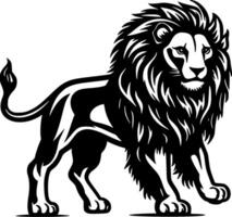 Lion, Minimalist and Simple Silhouette - illustration vector
