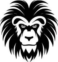 Baboon - Black and White Isolated Icon - illustration vector