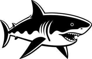 Shark, Minimalist and Simple Silhouette - illustration vector