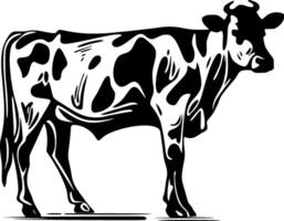 vaca - minimalista y plano logo - ilustración vector