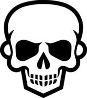 Skull - Black and White Isolated Icon - illustration vector