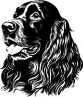 Cocker Spaniel, Minimalist and Simple Silhouette - illustration vector