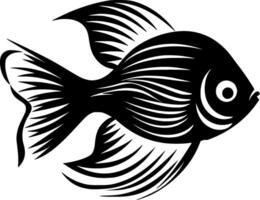 Angelfish, Black and White illustration vector