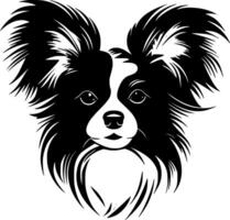 Papillon perro - alto calidad logo - ilustración ideal para camiseta gráfico vector