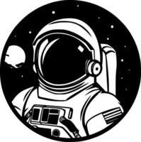 astronauta, minimalista y sencillo silueta - ilustración vector