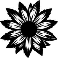 girasol, minimalista y sencillo silueta - ilustración vector