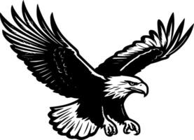 Eagle, Black and White illustration vector