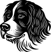 Terrier, Black and White illustration vector