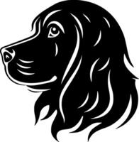 perro, negro y blanco ilustración vector