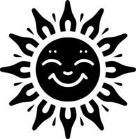 Sun, Minimalist and Simple Silhouette - illustration vector
