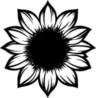 flor, negro y blanco ilustración vector